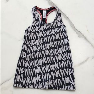 Girls Black “live love ivivva” tank